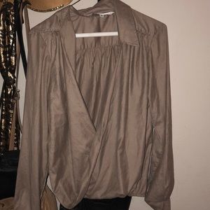 Trina Turk Suede Shirt